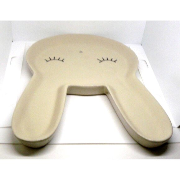Bunny-Shaped Ceramic Plate Bloomingville for Oven Microwave & Dishwasher Use - Picture 3 of 5